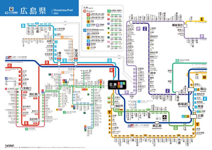 JR西日本広島路線図