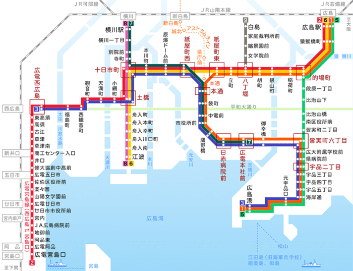 広島電鉄路線図